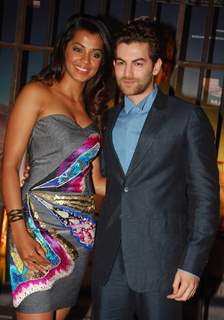 Neil Mukesh and Mugdha Godse at the music launch of her forthcoming movie Jail at a multiplex in Mum