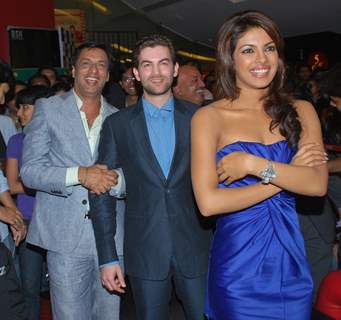 Director Madhur Bhandarkar, Neil Nitin Mukesh and Priyanka Chopra at the music launch of her forthco