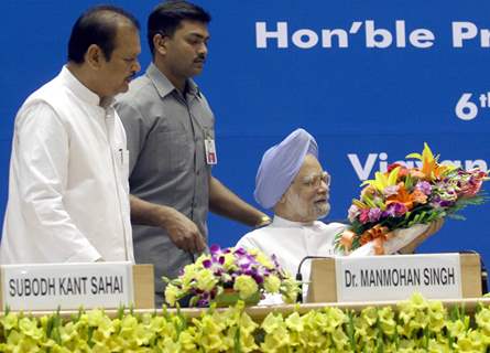 Prime Minister, Dr Manmohan Singh and Minister of Food Processing Industries Subodh Kant Sahai at the inauguration of State Food Processing Ministers'' Conference, in New Delhi on Tuesday