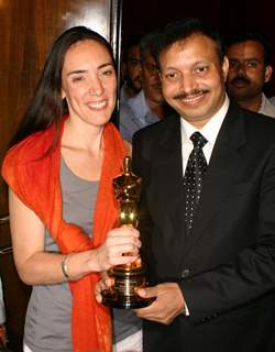 Filmmaker Megan Mylan and Dr Subodh at the Premier Remier of the film ''''Smile Pinki'''' at PVR Plaza, in New Delhi on Thrusday 08th Oct 09 [Photo: IANS]