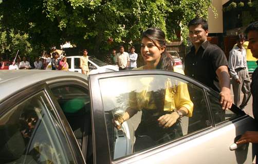 Bollywood actress Jacqueline Fernandez at the Baskin Robbins ice cream shop, in New Delhi on Saturday 10 oct 2009