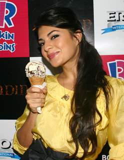 Bollywood actress Jacqueline Fernandez at the Baskin Robbins ice cream shop, in New Delhi on Saturday 10 oct 2009