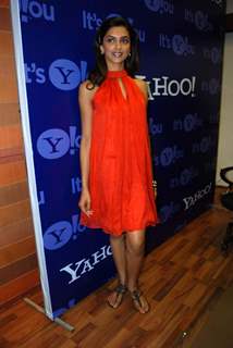 Deepika launches Yahoo''s new look at Yahoo office