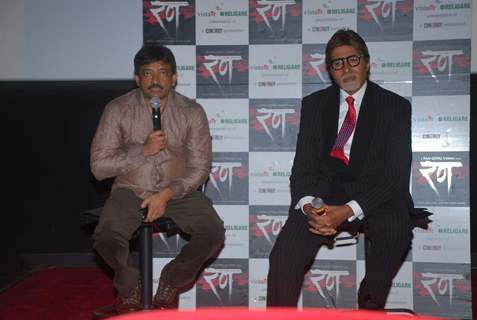 Ram Gopal Varma and Amitabh Bachchan at Rann''s first look at PVR