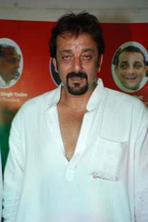 Samajwadi Party leader Amar Singh with Bollywood star Sanjay Dutt