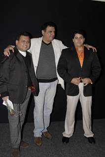 Bollywood actors Cyrus Broacha and Boman Irani at a promotional event for their forthcmong movie &quot;Fruit N Nut&quot; in Mumbai