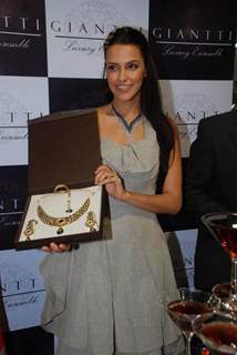 Bollywood actress Neha Dhupia at a promotional event for jewellery brand Gitanjali in Mumbai Thursday