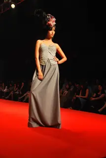 Models walk on the ramp for Designers Monisha Jaising