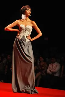 Models walk on the ramp for Designers Monisha Jaising