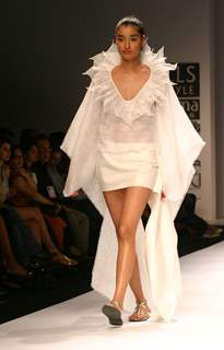 Model walk on the ramp for designer Wendell Rodricks wills lifestyle India fashion week in New Delhi on Saturday