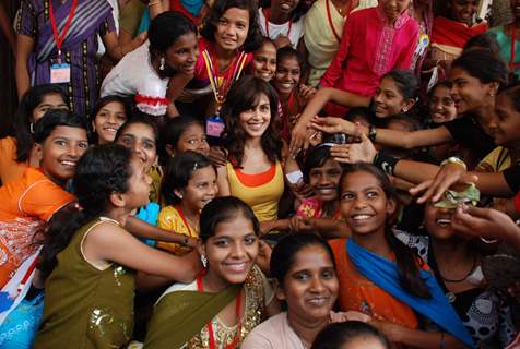 Genelia at Anmol Palekar Diwali celeberations for street girls