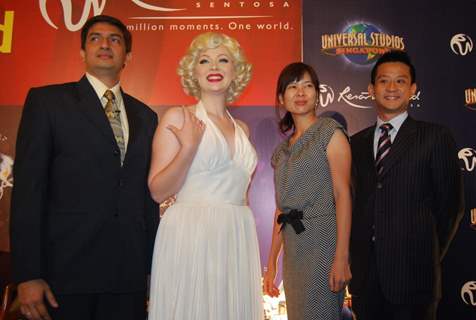 Marilyn Monroe look alike graces Resorts World Sentosa media meet at MUmbai