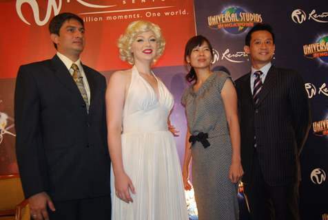 Marilyn Monroe look alike graces Resorts World Sentosa media meet at MUmbai