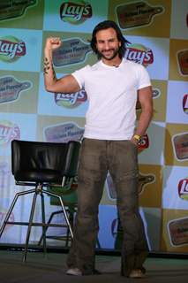 Actor Saif Ali Khan unveils Lays Chips new campaignat Grand Hyatt, Mumbai