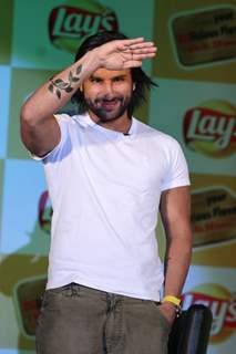 Actor Saif Ali Khan unveils Lays Chips new campaignat Grand Hyatt, Mumbai