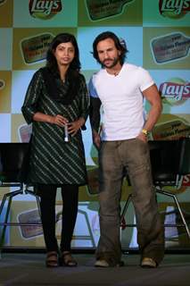 Actor Saif Ali Khan unveils Lays Chips new campaignat Grand Hyatt, Mumbai