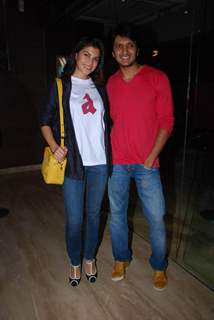 Jacqueline Fernandes and Ritesh Deshmukh at Alladin Premiere in Cinemax