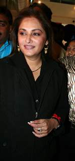 Jaya Prada watching her Bengali film Sesh Sanghat in Kolkata on Thursday