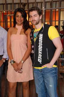 Neil Nitin Mukesh and Mugdha Godse at &quot;JAIL&quot; promotional event, Oberoi Mall in Mumbai