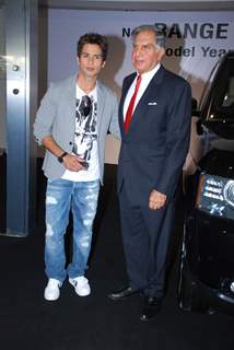 Shahid Kapoor receiving the keys of his new Range Rover Model Year 2010 from Mr Ratan N Tata, Chairman, Tata Sons & Tata Motors, at the Jaguar Land Rover Showroom in Mumbai on 2nd November 2009 Mr Kapoor purchased this Range Rover&quot;