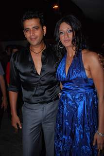 Bhojpuri actor Ravi Kishan with model Brinda Parekh on her birthday bash at Vie Lounge