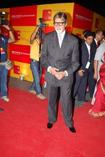 Bollywood superstar Amitabh Bachchan on the red carpet at MAMI awards closing night ceremony