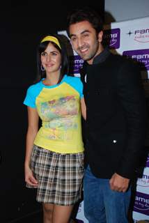 Bollywood actors Ranbir Kapoor and Katrina Kaif at the promotional event of their upcoming movie &quot;Ajab Prem Ki Ghazab Kahani&quot; at Fame Malad in Mumbai