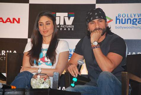 Saif Ali Khan and Kareena Kapoor at press meet for Kurbaan at JW Marriott