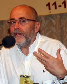 Director Andrzej Wajda discussing a point of his film &quot;Sweet Rush Farewell To Love&quot; at a press conference in 15th Kolkata Film Festival of his film on 16th Nov 09