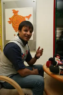 Vivek Oberoi at the promotional event of his upcoming event &quot;Kurbaan&quot; at Radio Mirchi office in Mumb