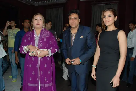 Govinda with his daughter and wife at the launch of Purnima Lamchae and Misti Mukherjee''s Films at Enigma
