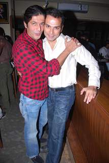 Chunkey Pandey and Nicolo at Sahil Zaroo''s birthday bash at Elbow Room