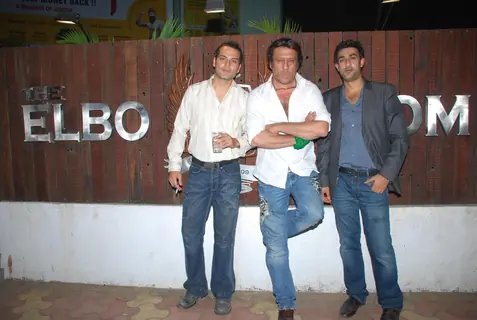 Jackie Shroff with Nicolo and Saahil Zaroo at Sahil Zaroo''s birthday bash at Elbow Room