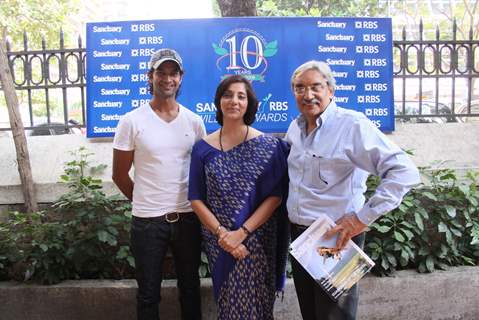 Actor Purab Kohli, ABN Amro country exec Meera Sanyal & Editor of Sanctuary mag Bittu Sahgal at NCPA