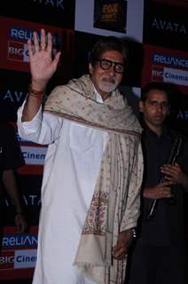 Mega star Amitabh Bachchan at the premier of Hollywood movie &quot;Avataar&quot; at INOX