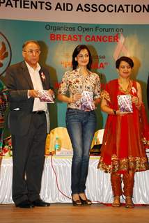 Dia Mirza launch her book ''Prernaa'' at the Cancer Patients Aid Association (CPAA) at Ravindra Natya Mandir, Prabhadevi in Mumbai on Wednesday