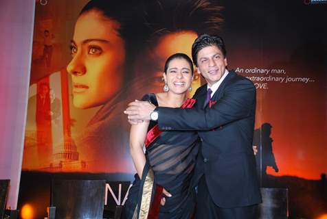 Bollywood actors Shah Rukh Khan and Kajol at &quot;My Name Is Khan Press Meet&quot; at JW Marriott
