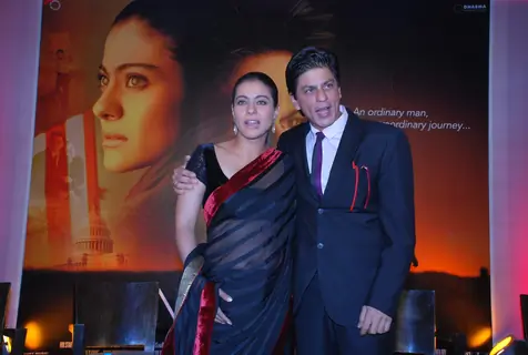 Bollywood actors Shah Rukh Khan and Kajol at &quot;My Name Is Khan Press Meet&quot; at JW Marriott