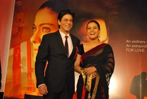 Bollywood actors Shah Rukh Khan and Kajol at &quot;My Name Is Khan Press Meet&quot; at JW Marriott