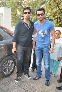 Ranbir Kapoor and Karan Johar at Wake Up Sid DVD launch