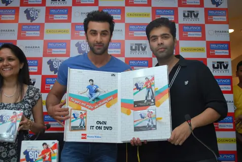 Ranbir Kapoor and Karan Johar at Wake Up Sid DVD launch