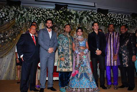 Aftab Shivdasani and Dino Morea at tycoon Manoj Jayaswal''s daughter wedding Swatee with Lalit Tayal