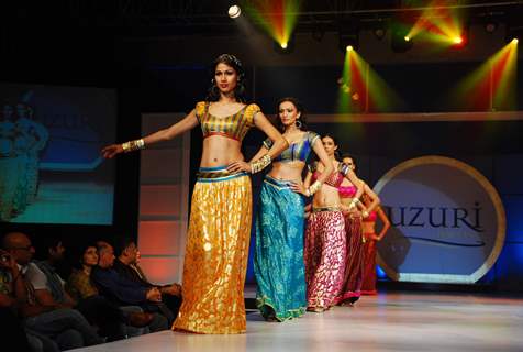 Top models at Achala Sachdev''s Uzuri Jewels launch in Hyatt Regency