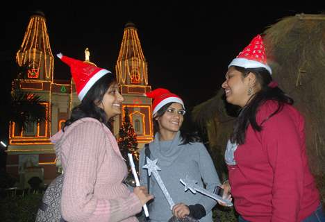 Christmas eve at Cathedral of the Sacred Heart, in New Delhi on Thrusday