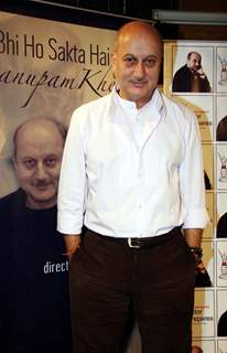 Bollywood actor Anupam Kher celebrating 200th performance of his play &quot;Kuch Bhi Ho Sakta Hai&quot;