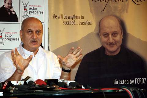 Bollywood actor Anupam Kher celebrating 200th performance of his play &quot;Kuch Bhi Ho Sakta Hai&quot;