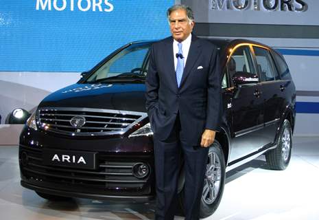 New Delhi,05 Jan 2010- Ratan Tata launching &quot;ARIA'''' at the ''''10 th Auto Expo 2010'''', in New Delhi on Teusday