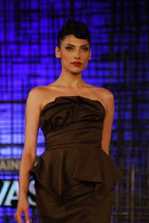 A model walking at designers Gauri, Nainika and JJ Valaya Show at Chivas Tour at Grand Hyatt