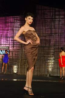 A model walking at designers Gauri, Nainika and JJ Valaya Show at Chivas Tour at Grand Hyatt