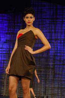 A model walking at designers Gauri, Nainika and JJ Valaya Show at Chivas Tour at Grand Hyatt